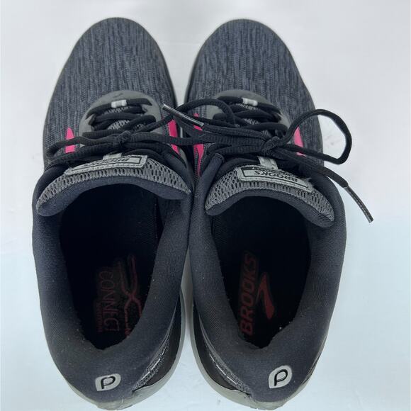 Brooks Pure Flow 7 Running Sneaker Shoes Womens US 10.5 B Black Lace-Up Low Top - Picture 9 of 15